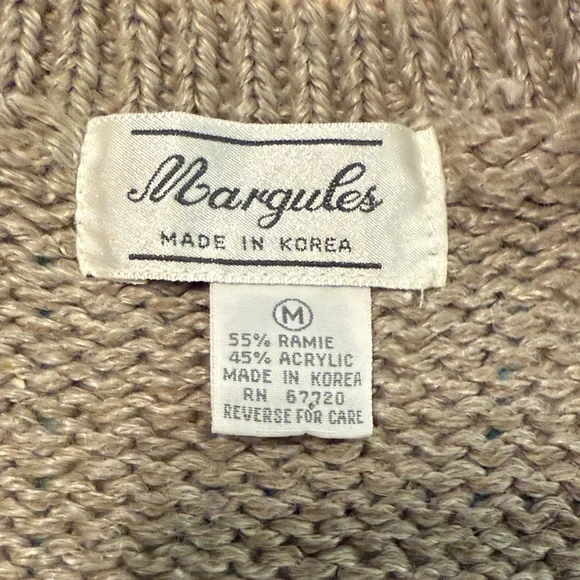 Vintage Margules embroidered sweater vest from the 1980s or 1990s Sz M - Picture 2 of 8